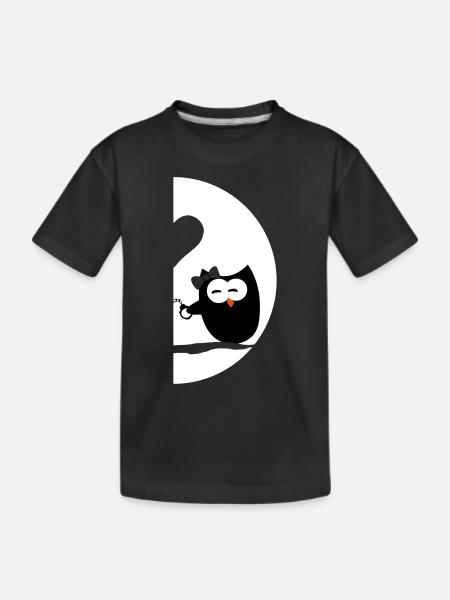 Hiboux gauche - Saint Valentin - T-shirt bio Premium Enfant - noir