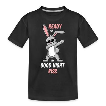 Dabbing Rabbit Bonne Chemise de Nuit - T-shirt bio Premium Enfant - noir - Devant