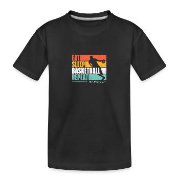 Manger Dormir Basketball Repeter. - T-shirt bio Premium Enfant - noir - Devant