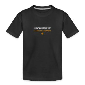 Je prends mon voisin par le coude...pangolin - T-shirt bio Premium Enfant - noir - Devant