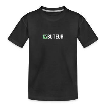 Torschütze - Für Stürmer im Fußball - Kinder Premium Bio T-Shirt - Schwarz - Vorne