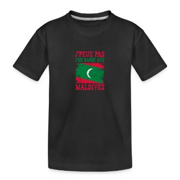 Je peux pas je me barre aux Maldives - T-shirt bio Premium Enfant - noir - Devant