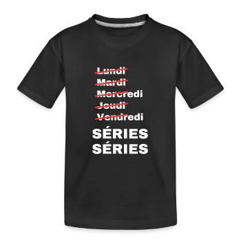 week-end séries - T-shirt bio Premium Enfant - noir - Devant