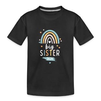 big sister 2 - Kinder Premium Bio T-Shirt - Schwarz - Vorne