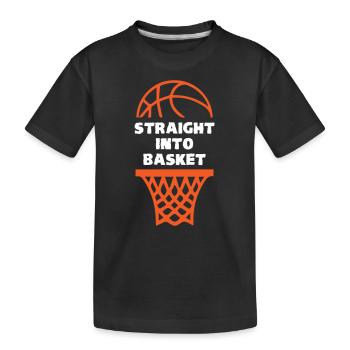 Directement dans le basket-ball - T-shirt bio Premium Enfant - noir - Devant