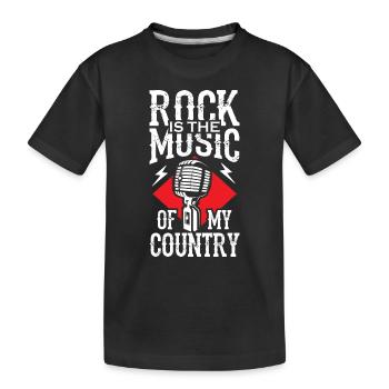 Rock is the Music of my Country - Kinder Premium Bio T-Shirt - Schwarz - Vorne