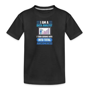 Data Engineer Data Processing Data Science - Kids' Premium Organic T-Shirt - black - Front