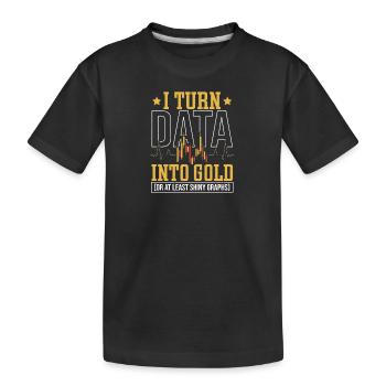 Statistics, Data Processing, Data Science - Kids' Premium Organic T-Shirt - black - Front