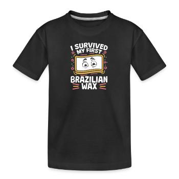 Körperwachs Brasilianisches Wachs Haarentfernung - Kinder Premium Bio T-Shirt - Schwarz - Vorne