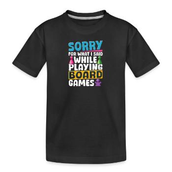 Spielen von Brettspielen Brettspiel Game - Kinder Premium Bio T-Shirt - Schwarz - Vorne
