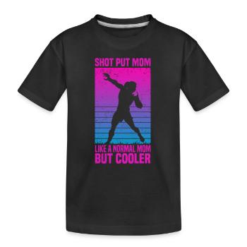 Shot put - Kids' Premium Organic T-Shirt - black - Front