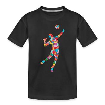 Volley-ball Volley-ball Enfants Joueurs de volley-ball - T-shirt bio Premium Enfant - noir - Devant