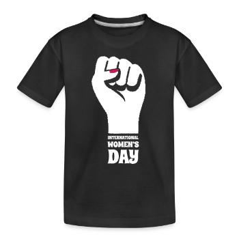 Journée internationale de la femme - Cadeau - T-shirt bio Premium Enfant - noir - Devant