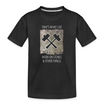 Sculpteur de pierre dicton de sculpteur de pierre - T-shirt bio Premium Enfant - noir - Devant