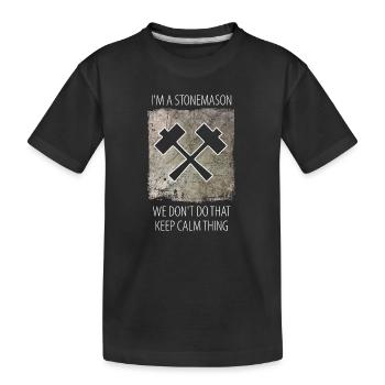 Sculpteur de pierre dicton de sculpteur de pierre - T-shirt bio Premium Enfant - noir - Devant