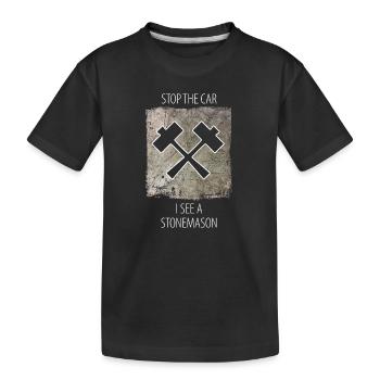 Sculpteur de pierre dicton de sculpteur de pierre - T-shirt bio Premium Enfant - noir - Devant