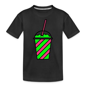 Slush Eis Becher - Kinder Premium Bio T-Shirt - Schwarz - Vorne