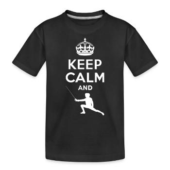 Keep Calm - Fechten 2 - T-shirt bio Premium Enfant - noir - Devant