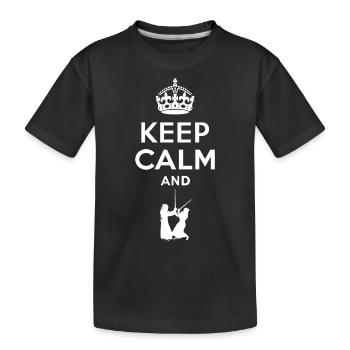 Keep Calm - Kendo - Kids' Premium Organic T-Shirt - black - Front