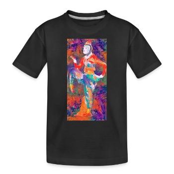 Asiatische Figur - Kinder Premium Bio T-Shirt - Schwarz - Vorne