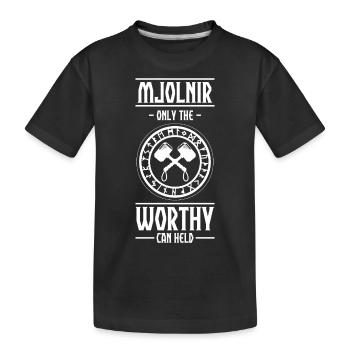 Viking Gods Teutons - Kids' Premium Organic T-Shirt - black - Front
