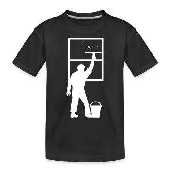 Window cleaner - Kids' Premium Organic T-Shirt - black - Front