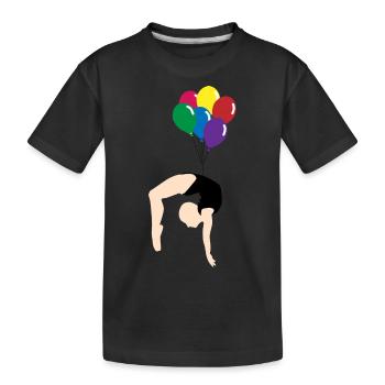 Luftballon - Kinder Premium Bio T-Shirt - Schwarz - Vorne