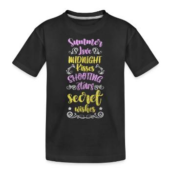 Ciel étoilé rêve astérisque - T-shirt bio Premium Enfant - noir - Devant