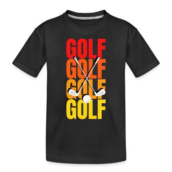 Golf Art : Vibration du club de golf - T-shirt bio Premium Enfant - noir - Devant