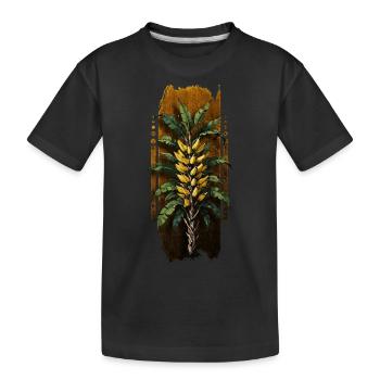 Tropische Majestät: Bananenstaude - Kinder Premium Bio T-Shirt - Schwarz - Vorne