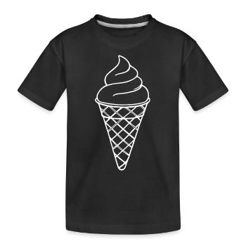 Sundae - Kids' Premium Organic T-Shirt - black - Front