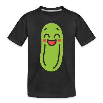 Gurke - Kinder Premium Bio T-Shirt - Schwarz - Vorne