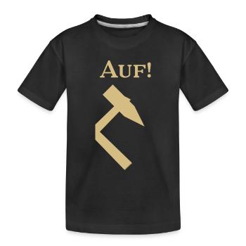 Partnershirt - Glück Auf! - Auf - Kinder Premium Bio T-Shirt - Schwarz - Vorne