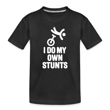 Lustige Einrad Einradfahren Unicycle Einradfahrer - Kinder Premium Bio T-Shirt - Schwarz - Vorne