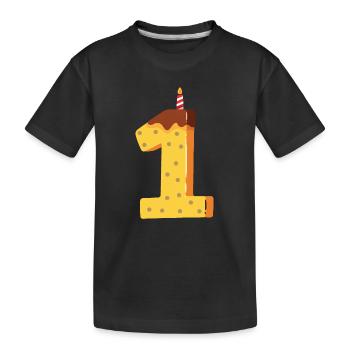 Erstes Jubiläum - Kinder Premium Bio T-Shirt - Schwarz - Vorne