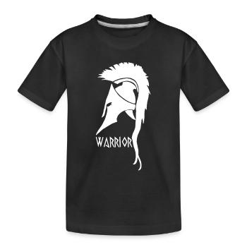 Antiker weißer Kriegerhelm - Kinder Premium Bio T-Shirt - Schwarz - Vorne