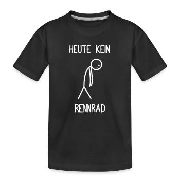 Aujourd’hui, plus aucun cycliste de course de vélo de route - T-shirt bio Premium Enfant - noir - Devant