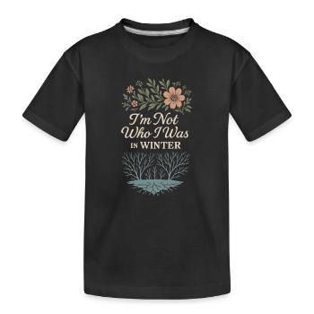 Croissance consciente, Renouvellement printanier, - T-shirt bio Premium Enfant - noir - Devant