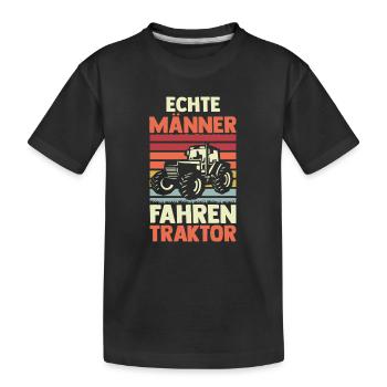 Tractor Farmer Farmer Tractor Driver Tractor - Kids' Premium Organic T-Shirt - black - Front