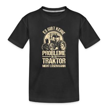Tractor Farmer Farmer Tractor Driver Tractor - Kids' Premium Organic T-Shirt - black - Front