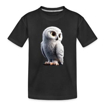 Chouette blanche Chouette Chouette Chouette Chouette Chouette Chouette des neiges - T-shirt bio Premium Enfant - noir - Devant