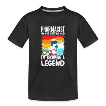 Retro Wird Nicht Alt Legende Apothekerin Apotheke - Kinder Premium Bio T-Shirt - Schwarz - Vorne