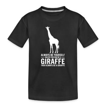 Dynastiques de girafe Girafe Drôle de cadeau de girafe - T-shirt bio Premium Enfant - noir - Devant