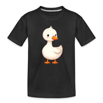 Gans - Kinder Premium Bio T-Shirt - Schwarz - Vorne