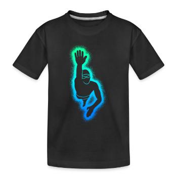 Schwimmen Schwimm Herren Schwimmer Jungen - Kinder Premium Bio T-Shirt - Schwarz - Vorne