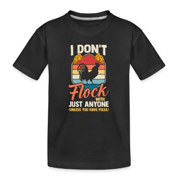 Farmer Rooster Flock Poultry Pizza Chicken - Kinder Premium Bio T-Shirt - Schwarz - Vorne