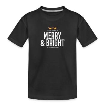 Merry Christmas Gift Happy Holidays - Kinder Premium Bio T-Shirt - Schwarz - Vorne