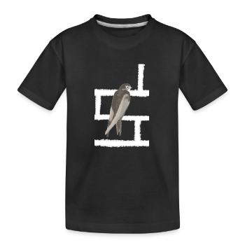 Mauersegler - Kinder Premium Bio T-Shirt - Schwarz - Vorne