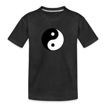 Yin Yang - Kinder Premium Bio T-Shirt - Schwarz - Vorne