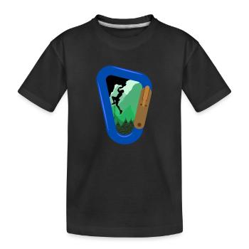 Rock Climbing - Kids' Premium Organic T-Shirt - black - Front